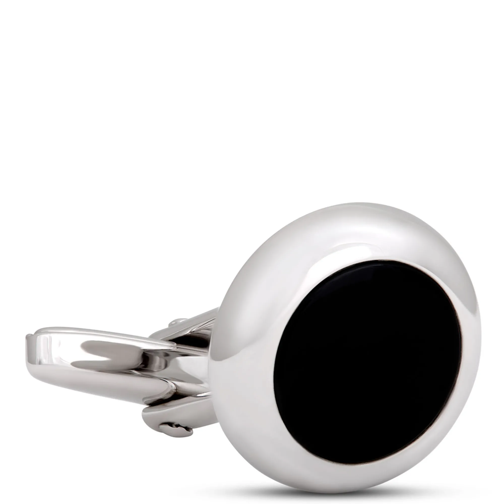 Round Onyx Cufflinks, Sterling Silver Online