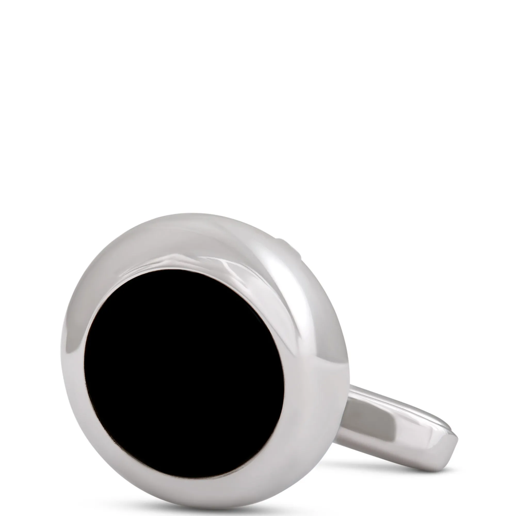 Round Onyx Cufflinks, Sterling Silver Online