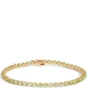 Round Peridot Bracelet, 14K Yellow Gold Outlet