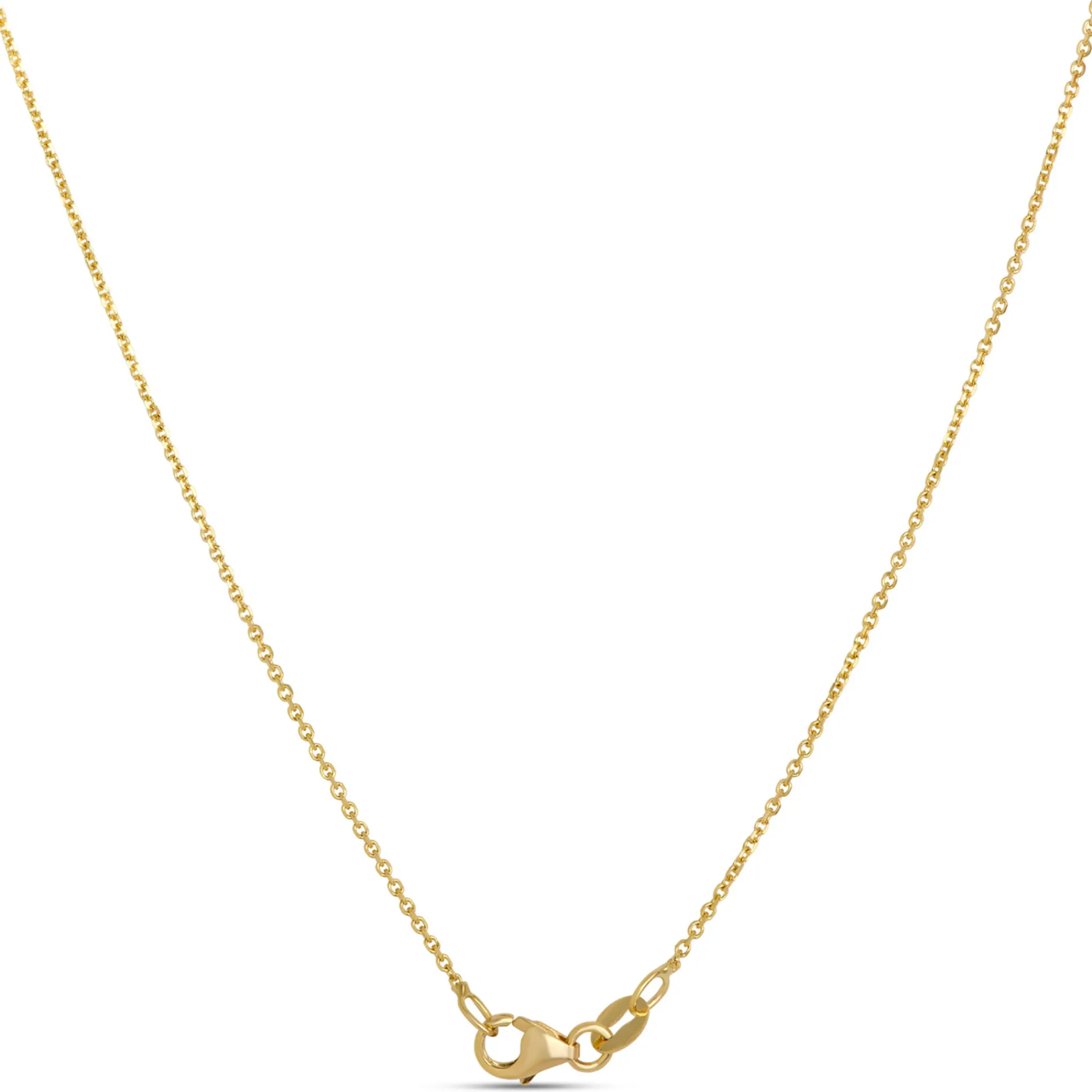 Round Sapphire Diamond Halo Pendant Necklace, 14K Yellow Gold New