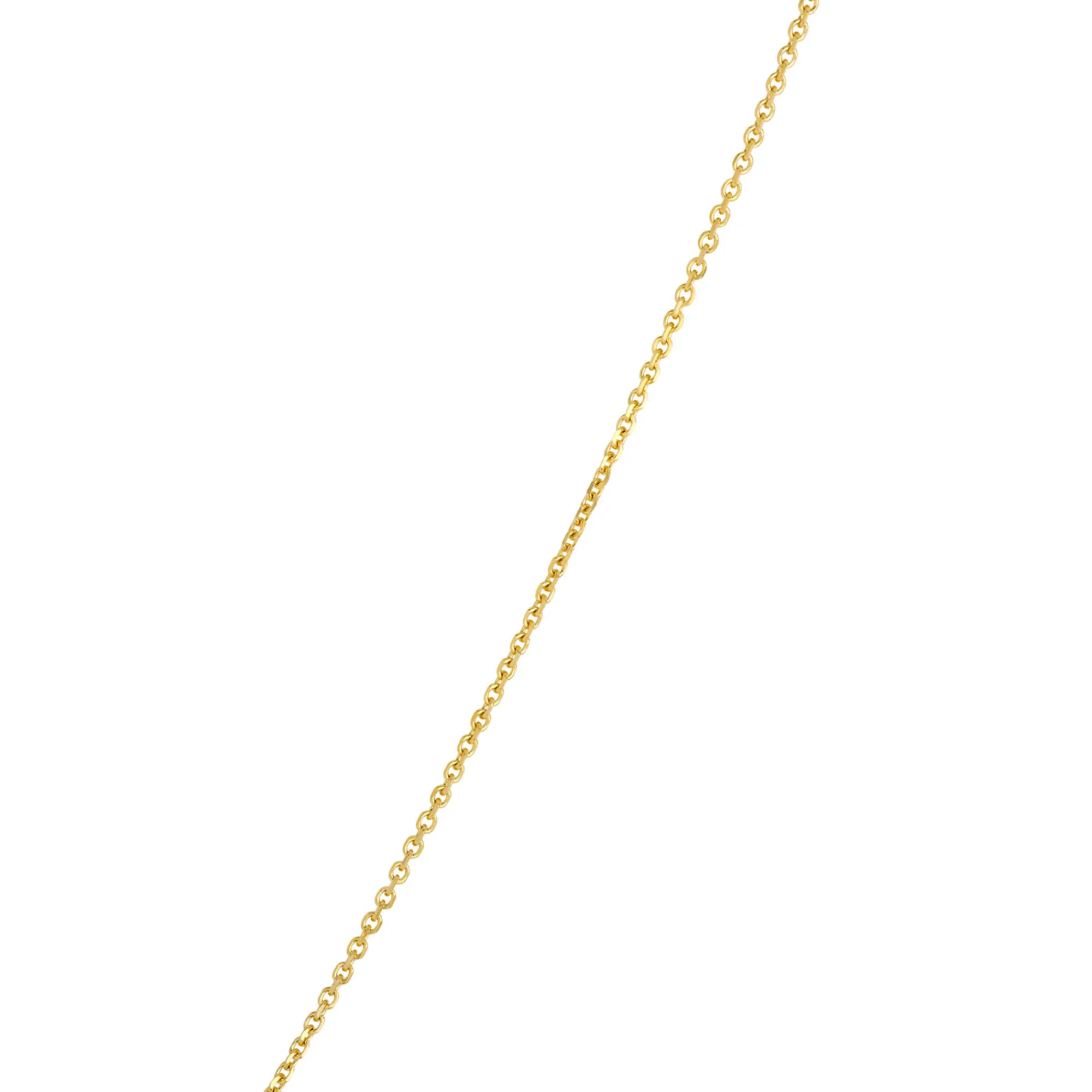 Round Sapphire Diamond Halo Pendant Necklace, 14K Yellow Gold New