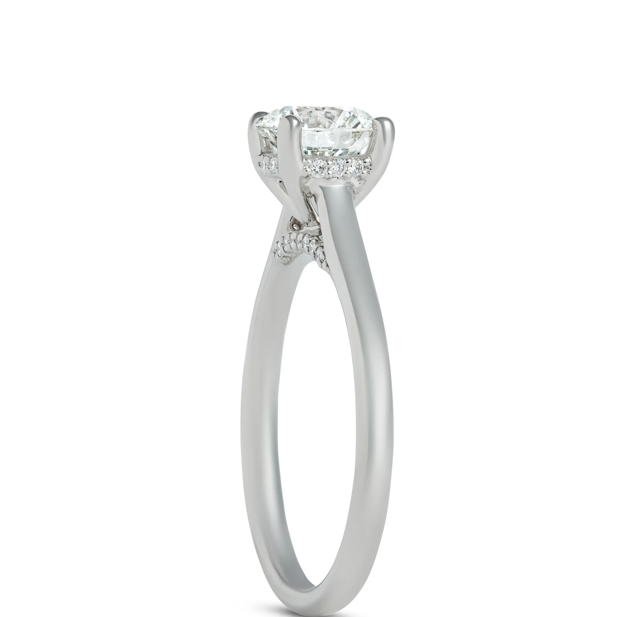 Signature Round Solitaire Diamond Engagement Ring, Platinum Online