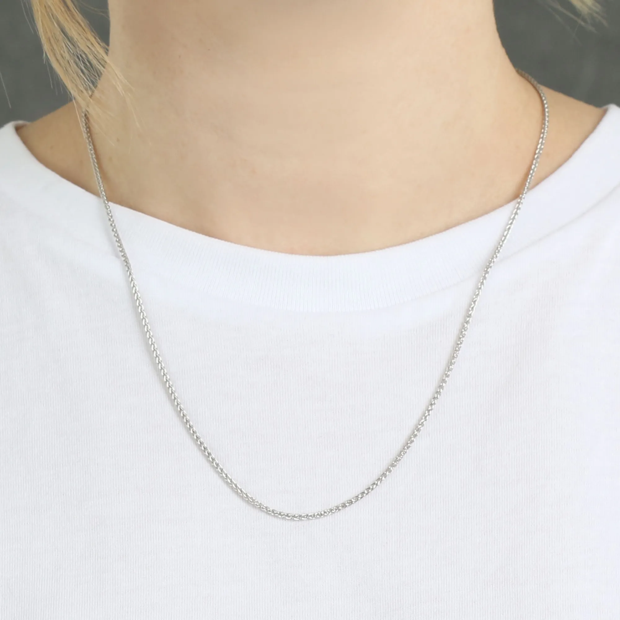 Round Wheat Chain in Silver, 20" Hot