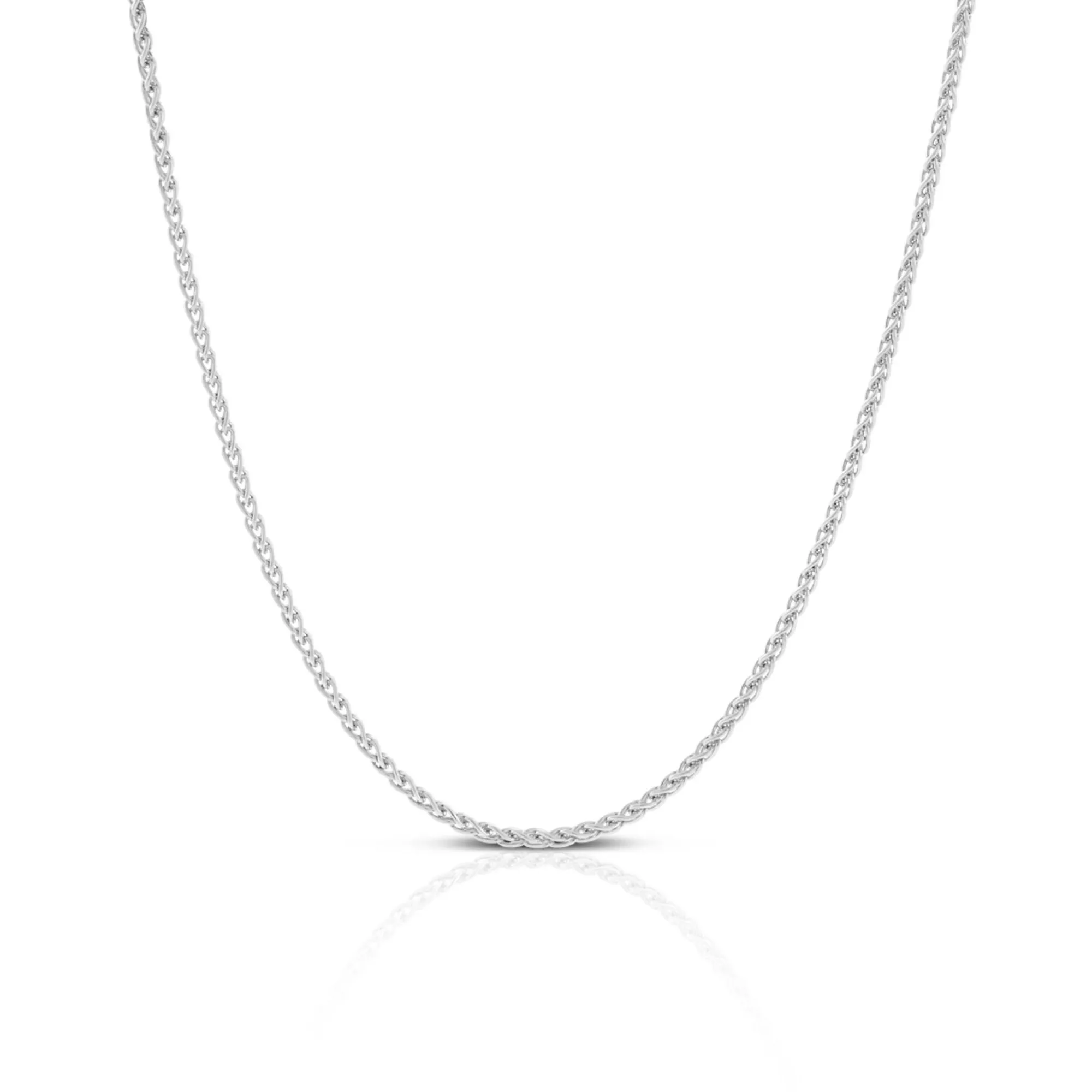 Round Wheat Chain in Silver, 24" Online