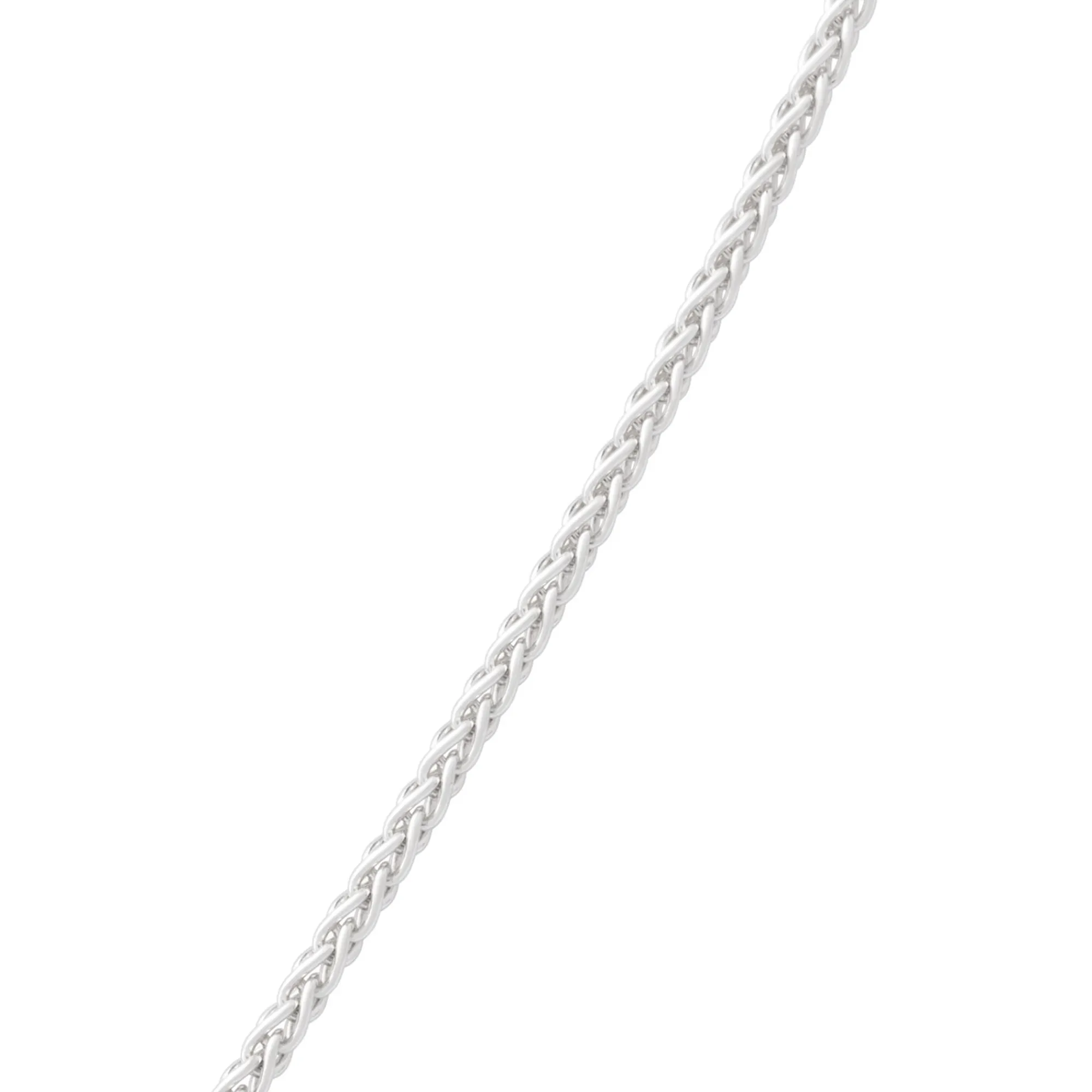 Round Wheat Chain in Silver, 18" New