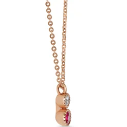 Ruby and Diamond Pendant, 14K Rose Gold Outlet