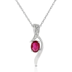 Ruby & Diamond Pendant 14K Best