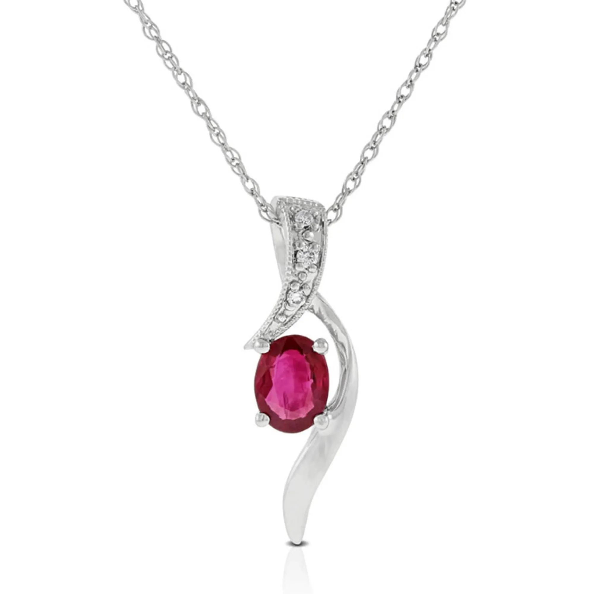 Ruby & Diamond Pendant 14K Best