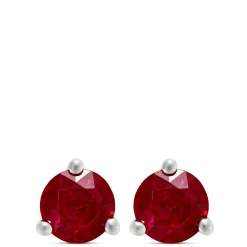 Ruby Martini Studs, 14K White Gold Outlet