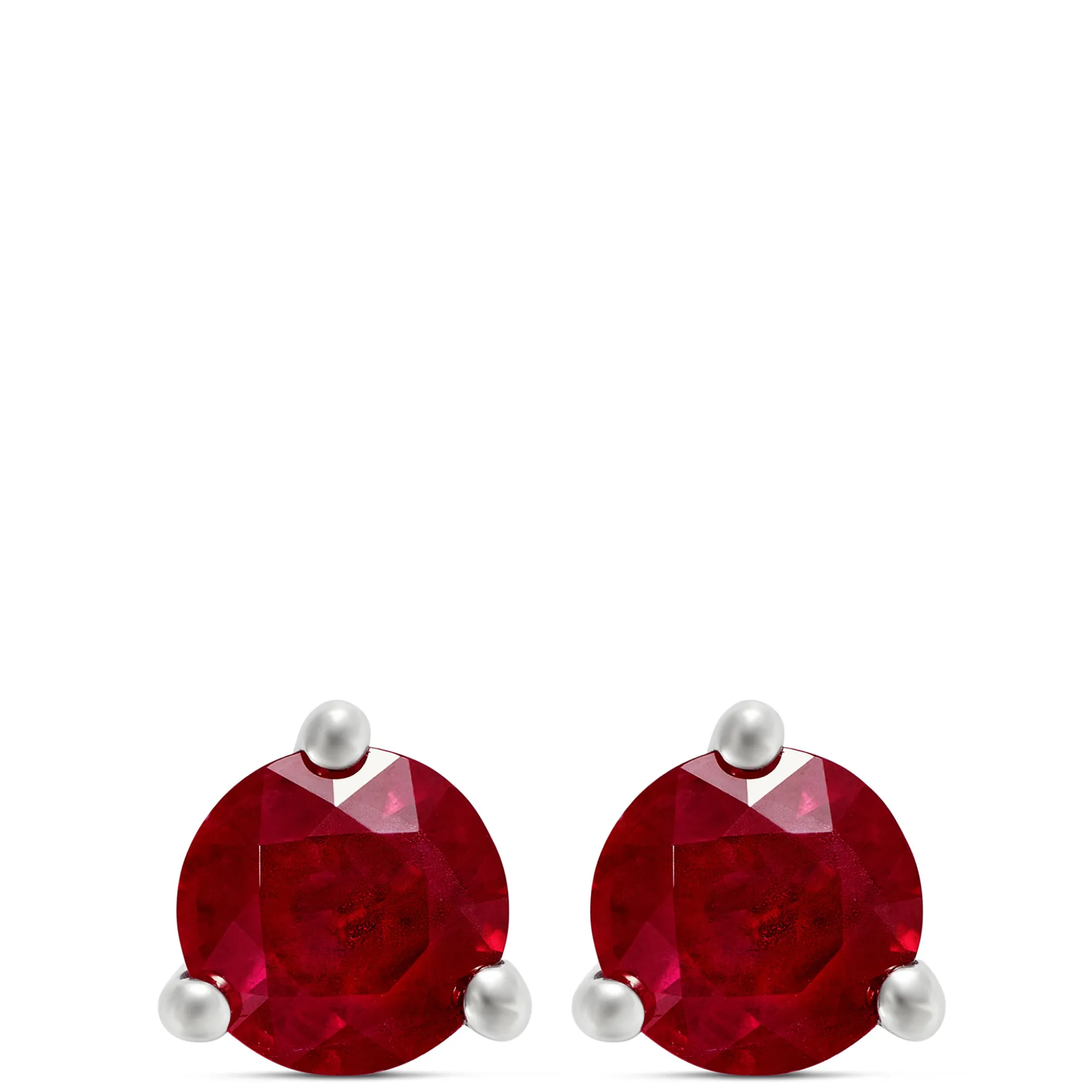 Ruby Martini Studs, 14K White Gold Outlet