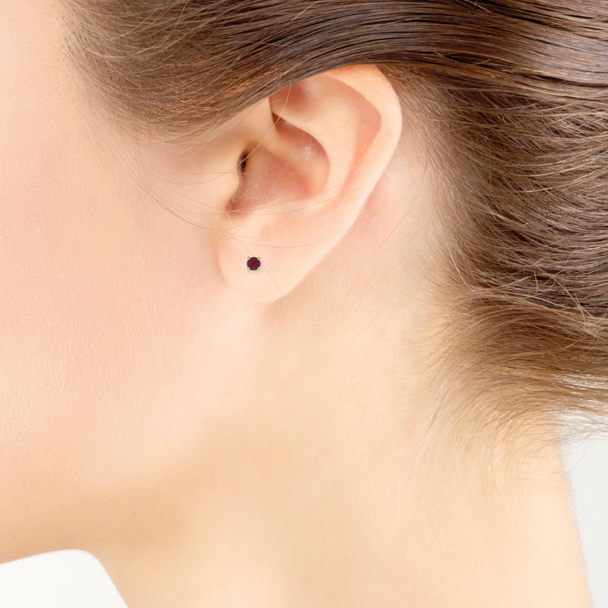 Ruby Stud Earrings 14K Sale