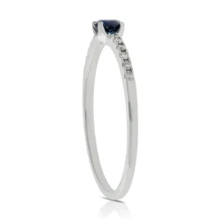 Sapphire & Diamond Band 14K Sale