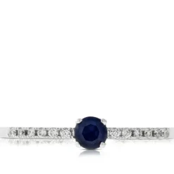 Sapphire & Diamond Band 14K Sale