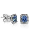 Sapphire & Diamond Earrings 14K Clearance