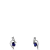 Sapphire & Diamond Earrings 14K Outlet