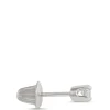 Screwback Baby Studs, 14K White Gold Outlet
