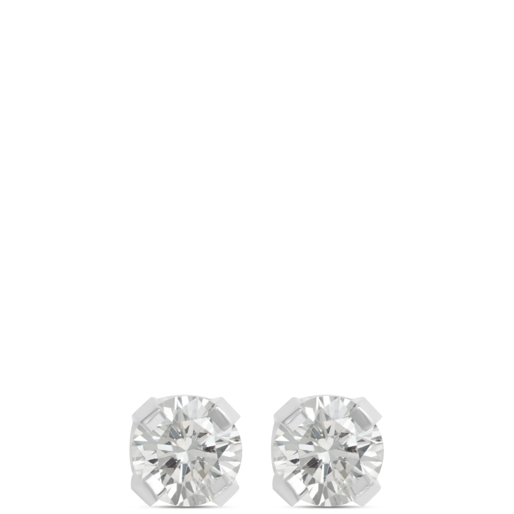 Screwback Baby Studs, 14K White Gold Outlet
