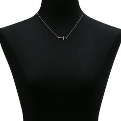 Sideways Cross Necklace 14K Best