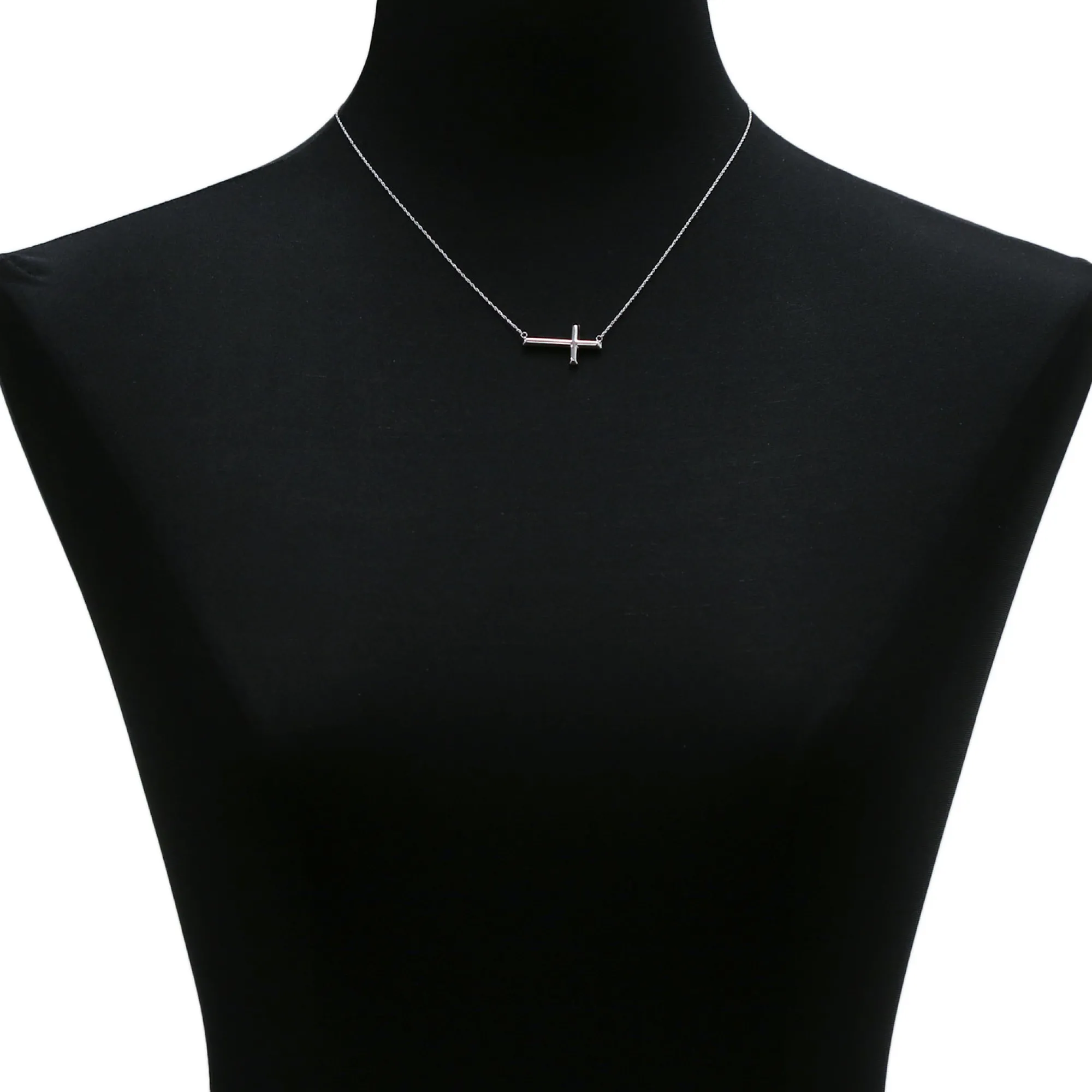 Sideways Cross Necklace 14K Best
