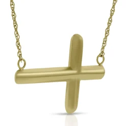 Sideways Cross Necklace 14K Discount