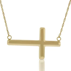 Sideways Cross Necklace 14K Discount