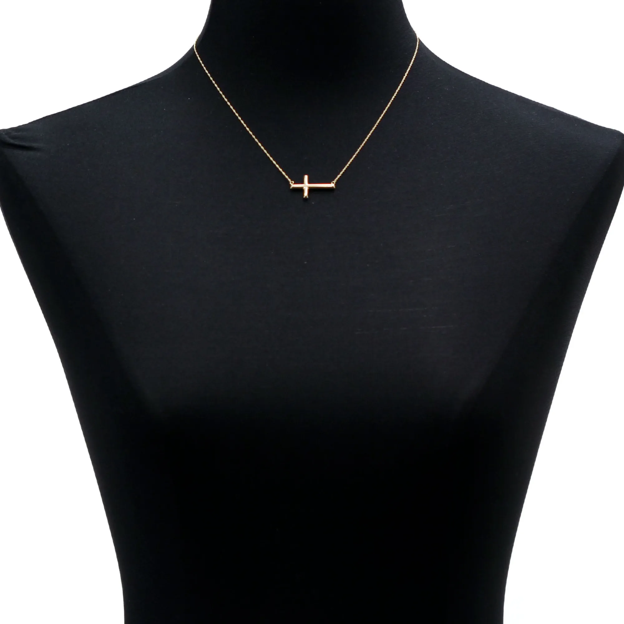 Sideways Cross Necklace 14K Discount