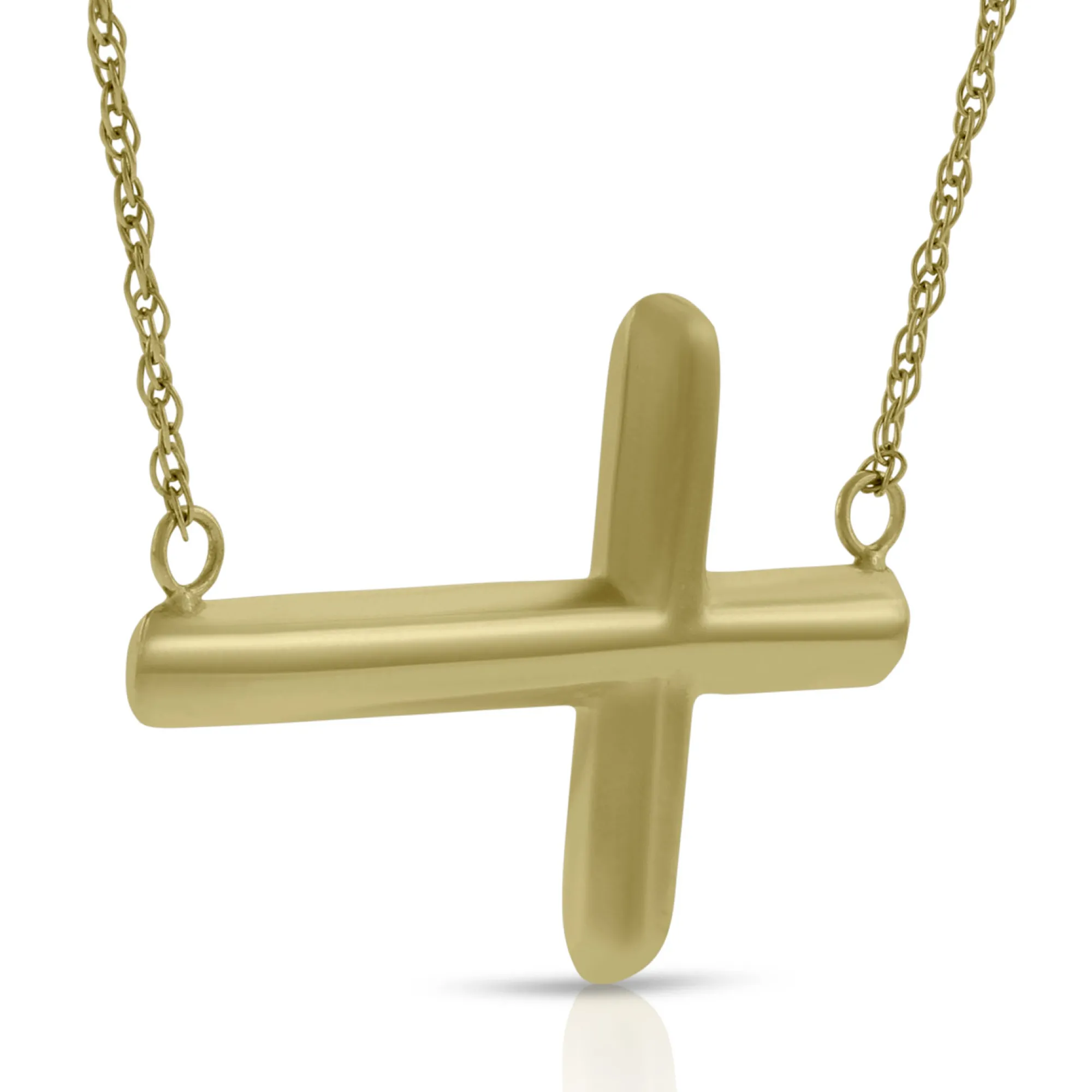 Sideways Cross Necklace 14K Discount