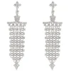 Silk Mesh Diamond Earrings, 14K White Gold Discount