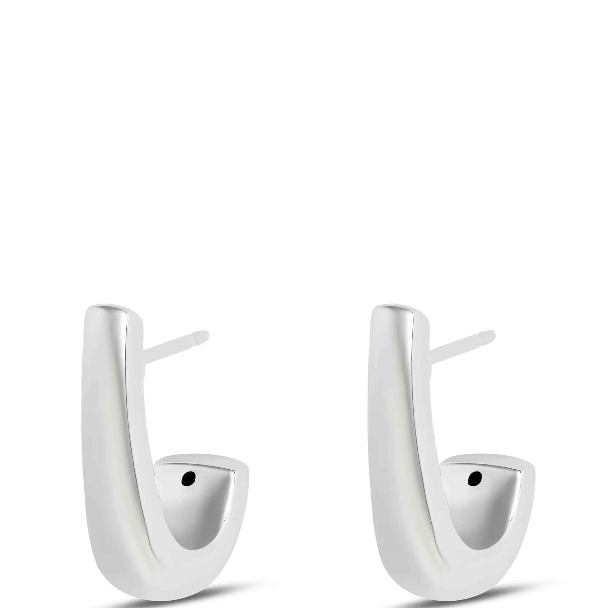 Small J Hoops, 14K White Gold Discount