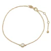 Solitaire Diamond Bracelet, Bezel Setting, 14K Yellow Gold Hot