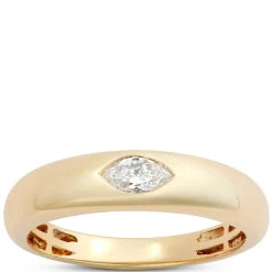Solitaire Marquise Diamond Band, 14K Yellow Gold Sale