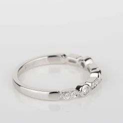 Stackable Geometric Diamond Band, 1/10 cttw Online