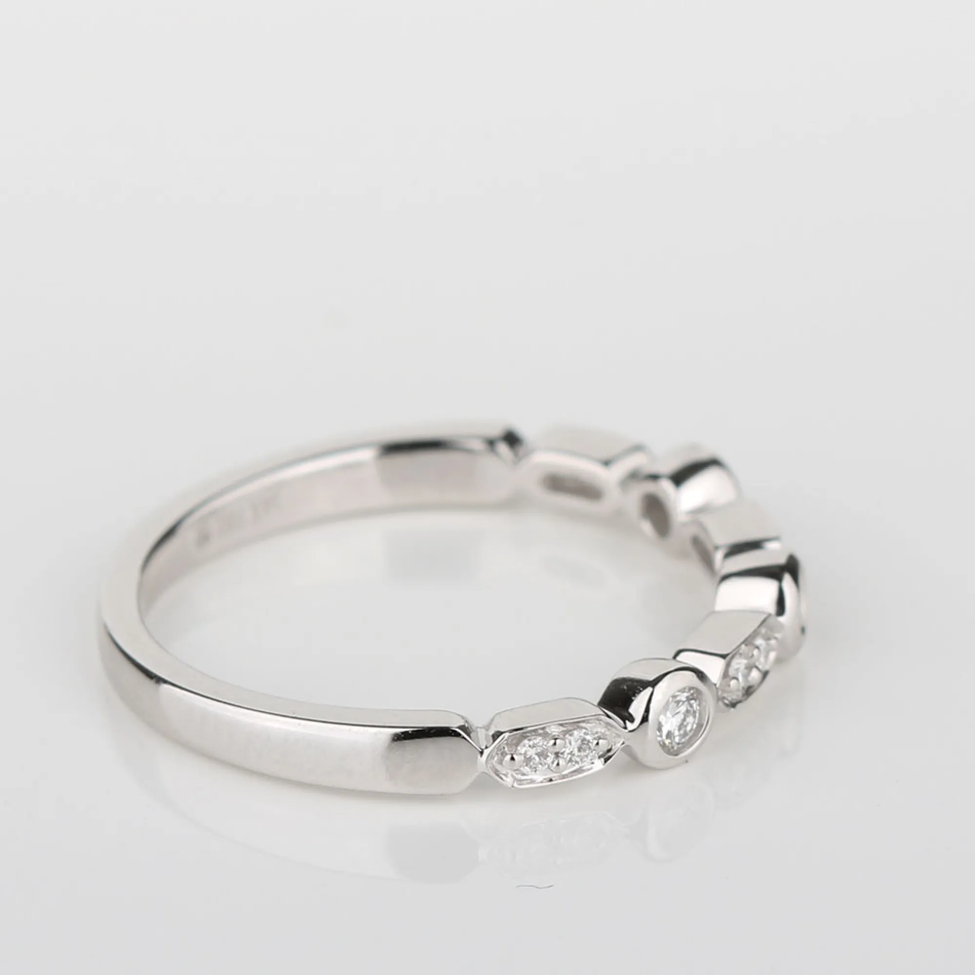 Stackable Geometric Diamond Band, 1/10 cttw Online