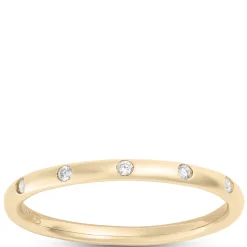 Stackable Round Diamond Ring, 14K Yellow Gold Clearance