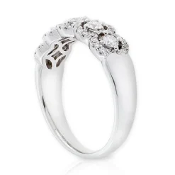 5-Stone Diamond Halo Ring 14K Online