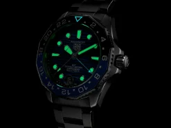 TAG Heuer Aquaracer Professional 300 GMT Blue Dial Stainless Steel Watch, 42mm Outlet