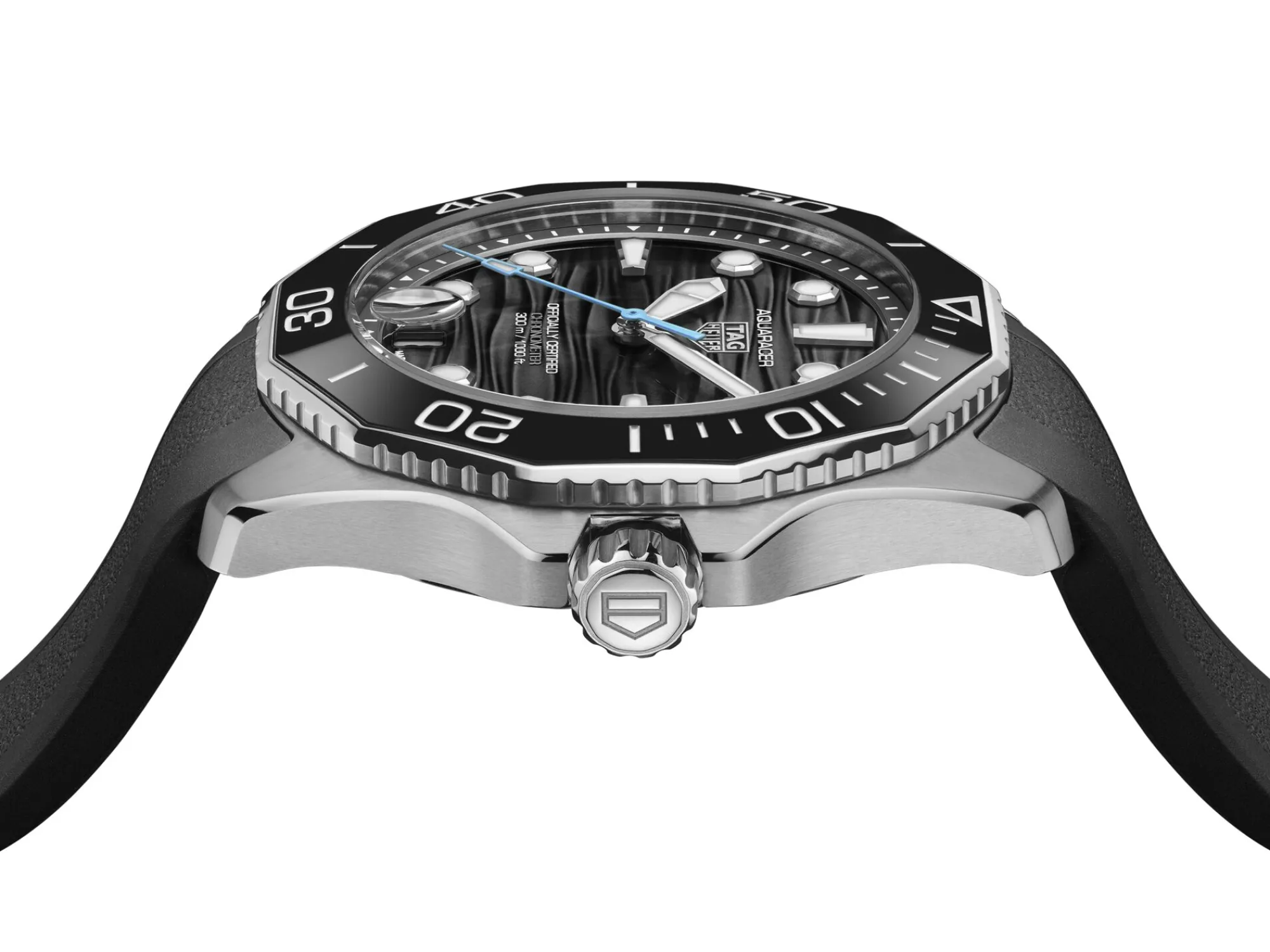 TAG Heuer Aquaracer Professional 300 Black Dial Black Rubber Strap Watch, 42mm Hot
