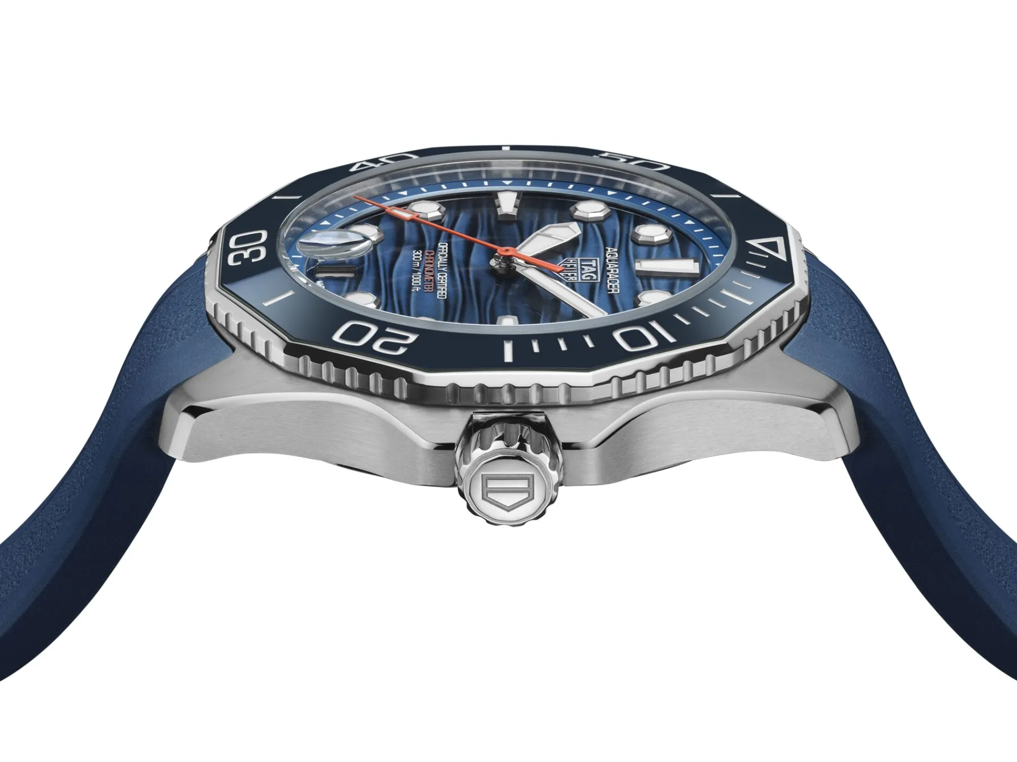TAG Heuer Aquaracer Professional 300 Blue Dial Blue Rubber Strap Watch, 42mm Online