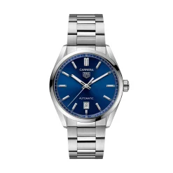 TAG Heuer Carrera Calibre 5 Auto Blue Steel Watch, 39mm New