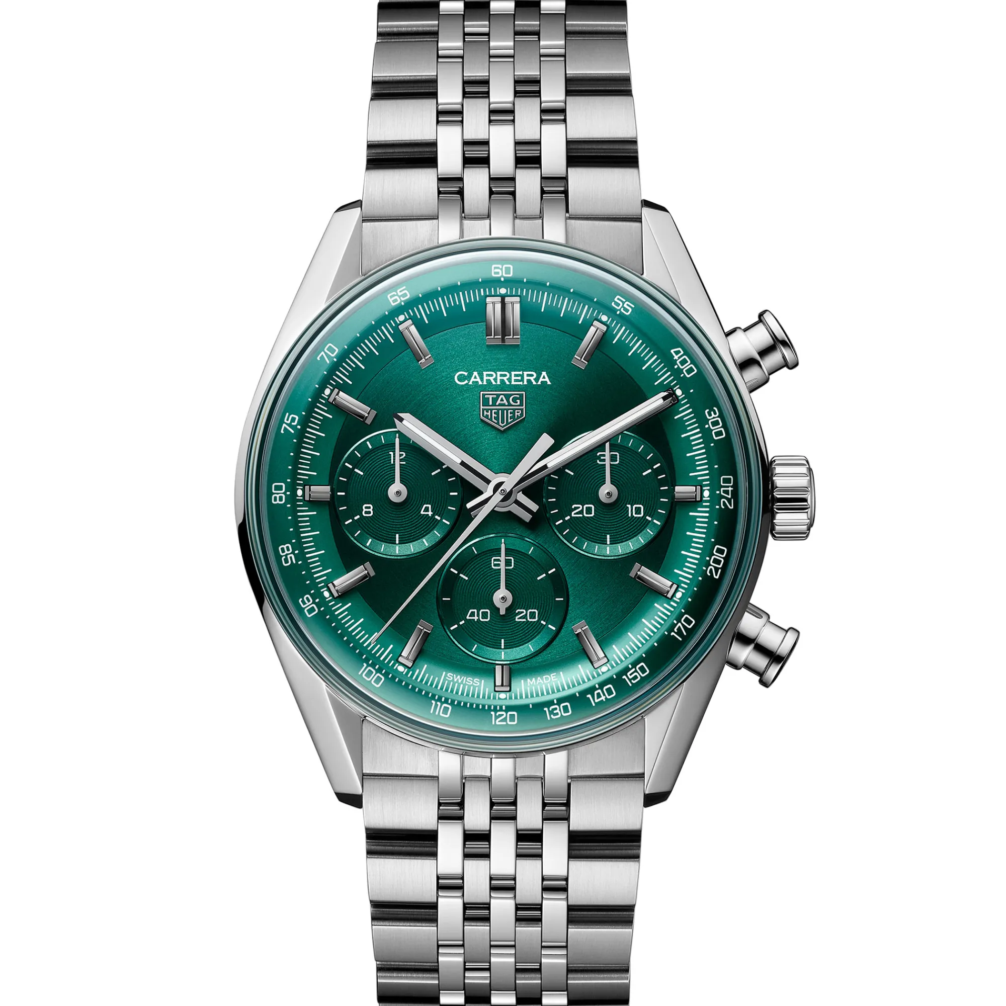 TAG Heuer Carrera Chronograph Green Dial Watch, 41mm Discount