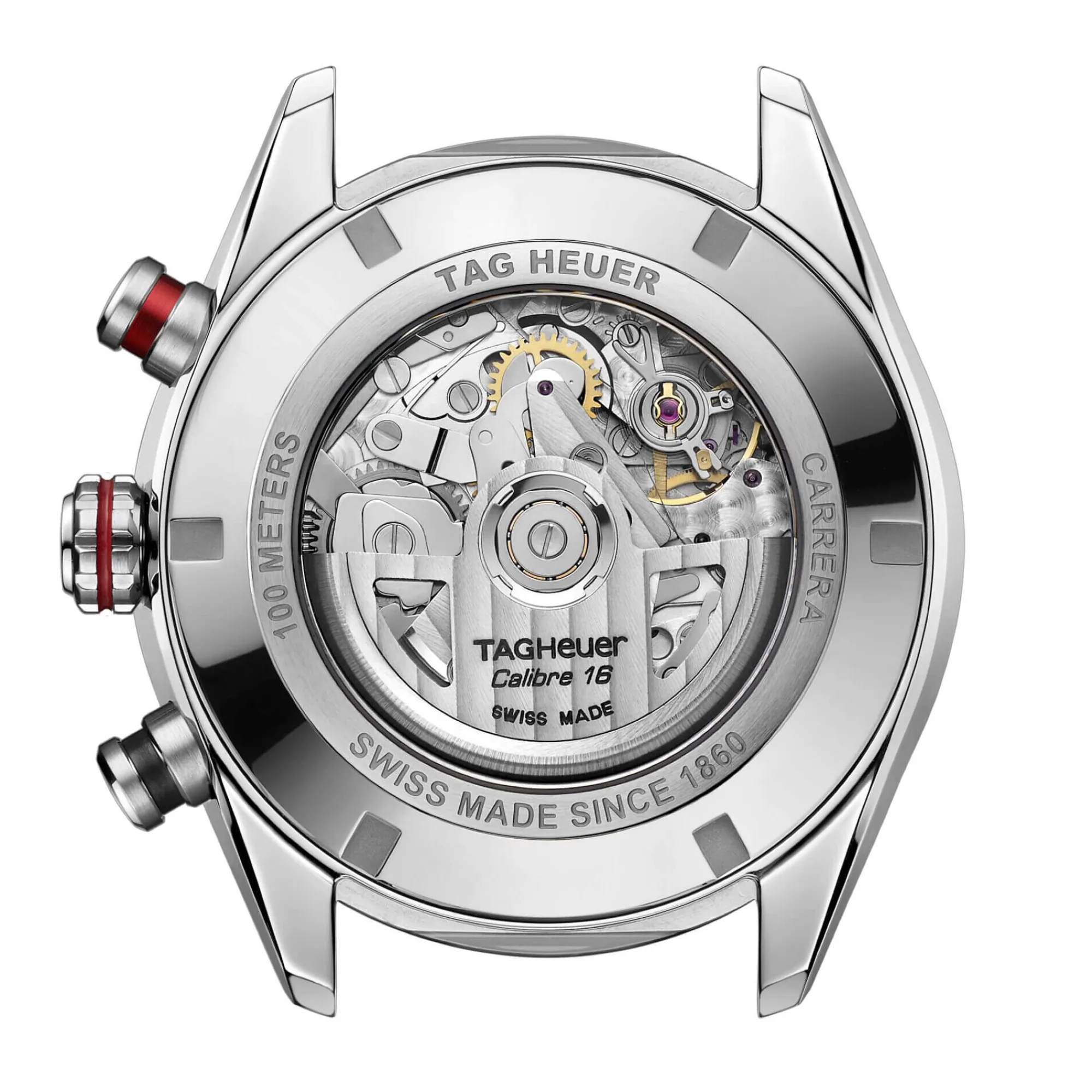 TAG Heuer Carrera Chronograph Watch Black Dial Rubber Strap, 44mm Outlet
