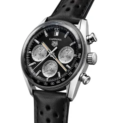 TAG Heuer Carrera Chronograph Watch Steel Case Black Dial, 39mm Online