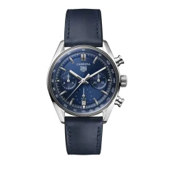 TAG Heuer Carrera Chronograph Watch Steel Case Blue Dial, 39mm Online