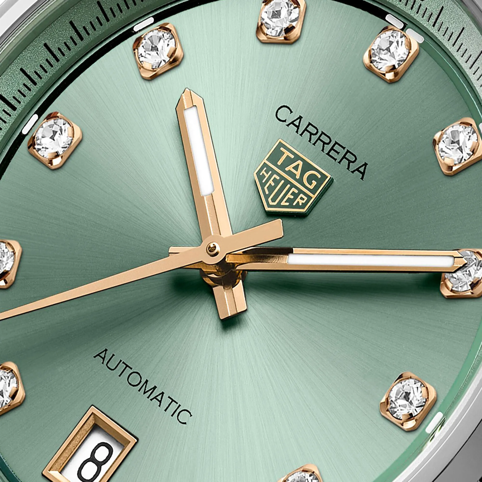 TAG Heuer Carrera Date Watch Green Dial, 36mm Clearance
