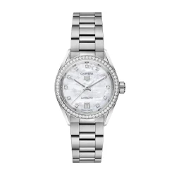 TAG Heuer Carrera Date Watch Mother of Pearl Dial Steel Bracelet, 29mm Sale