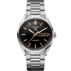 TAG Heuer Carrera Day-Date Black Dial Watch, 41mm Discount