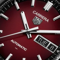 TAG Heuer Carrera Day-Date Red Dial Watch, 41mm Hot