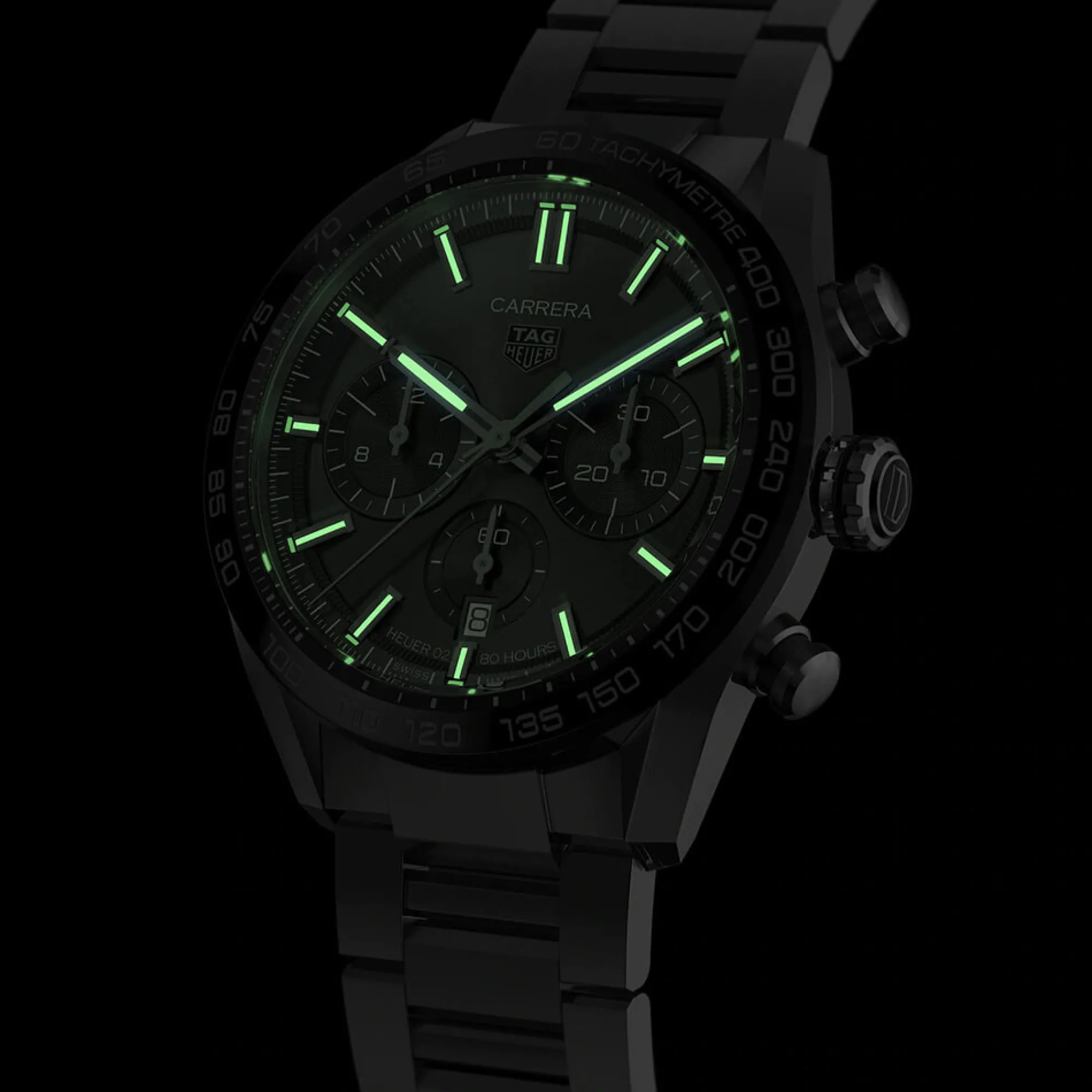 TAG Heuer Carrera Heuer 02 Automatic Mens Black Steel Watch Clearance