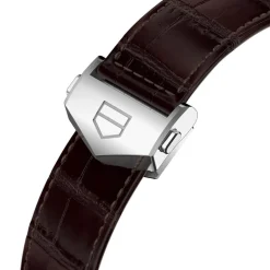 TAG Heuer Carrera Heuer 02 Automatic Mens Grey Leather Chronograph Watch Outlet
