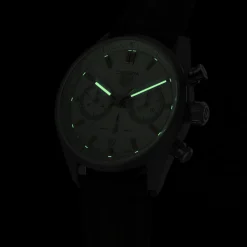 TAG Heuer Carrera Heuer 02 Automatic Mens Grey Leather Chronograph Watch Outlet